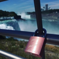 A love lock at Niagara Falls.